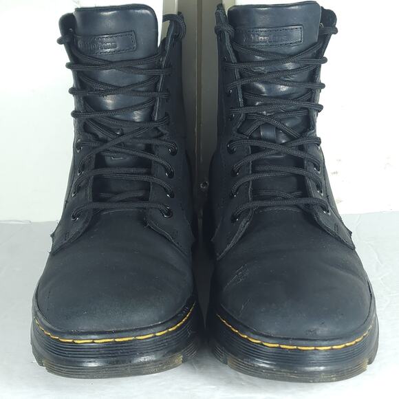 Dr. Martens Combs US M8/L9 Black Leather 8 Eyelets Lace-Up Ankle Combat Boots main image 10